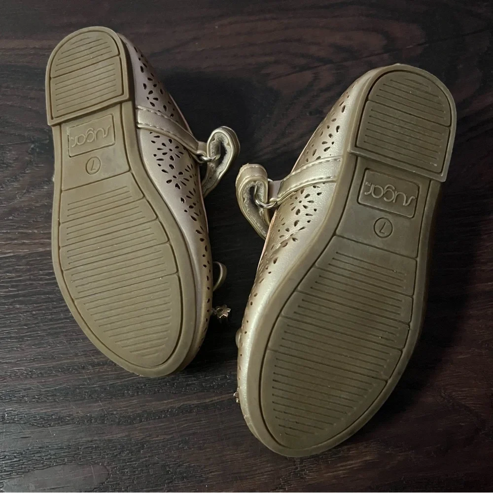 Sugar Toddler Girls Lil Drea Mary Jane Loop Closure Shoes 7M champagne gold